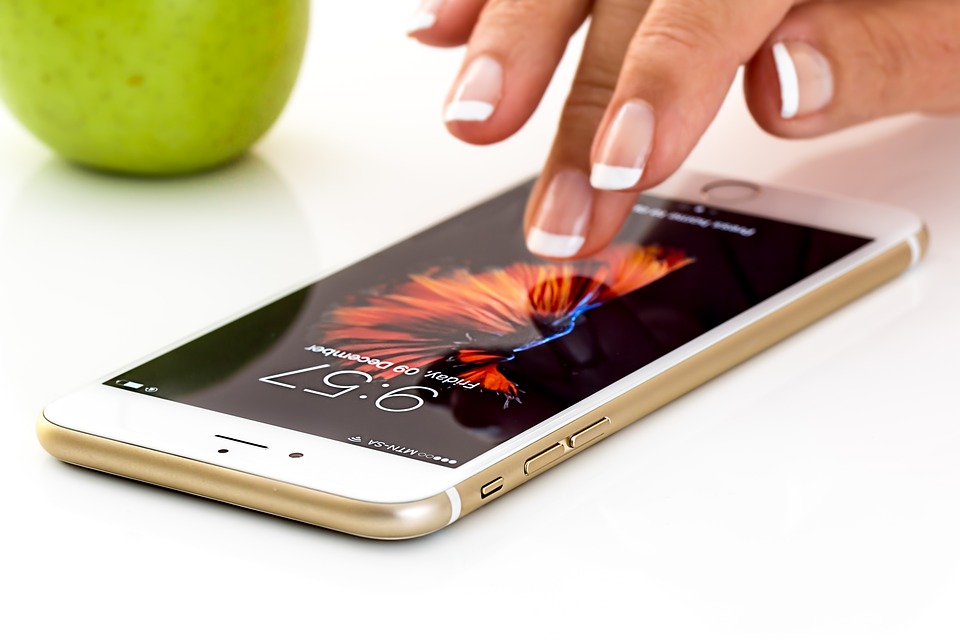 touching phone